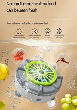 Pesticiden Reiniger - Pesticiden Verwijderaar - USB-Fruitreiniger - Produce Purifier - Verwijder Moeiteloos Bacteriën & pesticiden - voor Het Reinigen van Fruit, Groenten en Vlees — thumbnail 4