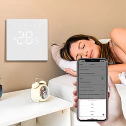 Slimme thermostaat | Inbouw 16A/3600W | Zwart touchscreen | Tuya Smart Life | Inclusief NTC vloersensor | Alexa & Google Home — thumbnail 5