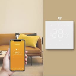 Slimme thermostaat | Inbouw 16A/3600W | Zwart touchscreen | Tuya Smart Life | Inclusief NTC vloersensor | Alexa & Google Home — thumbnail 3