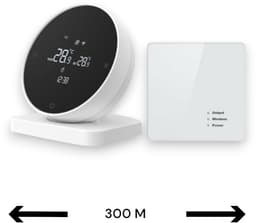 Thermostaat | WiFi Tuya Touchscreen | 433MHz ontvanger | Opbouw | Voor CV | Wit — thumbnail 1