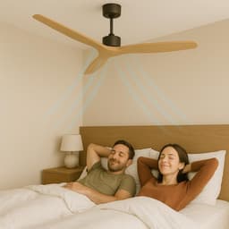 A-Flow Vero 52 inch Plafondventilator houtlook- Plafondventilator afstandsbediening - Plafondventilator zonder lamp - 3 Windsnelheden - Timerfunctie - Winterstand - 132CM — thumbnail 4