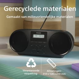 PHILIPS TAZ5000/00 Draagbare Multi-source CD-speler CD, FM-radio Bluetooth 5.4, Audio-ingang, USB Koptelefoonaansluiting (3,5 mm) — thumbnail 5