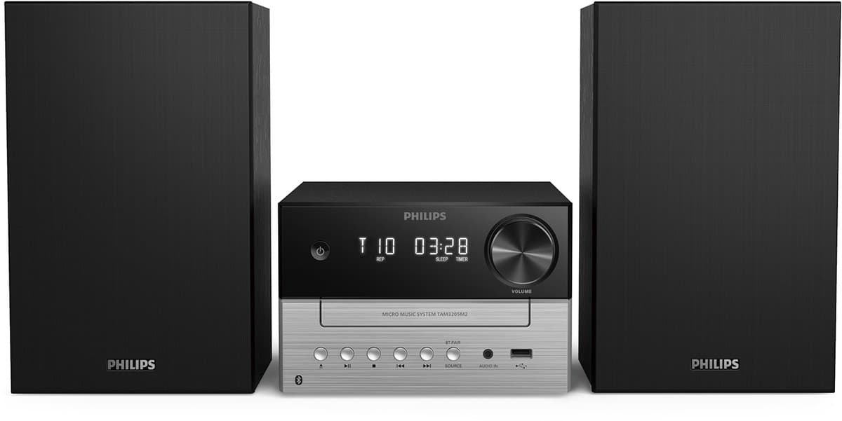 PHILIPS TAM3205M2 Micro-muzieksysteem, Bluetooth, CD-speler, USB, Auracast FM-radio, 85% PCR-materiaal — afbeelding 1