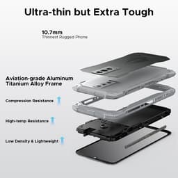 DOOGEE Blade 10 Pro Energy 4.5G - Robuuste Telefoon - Smartphone - 32 GB RAM+256 ROM（2TB/TF) - Android 15 - 6,56-inch HD+ 90Hz - 6150mAh/18W - IP68 - 10.7mm - Face ID - NFC - GPS - Rood — thumbnail 2