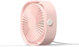 USB Tafelventilator - USB Ventilator - Mini Ventilator - Compact - 3 Windstanden - Roze — thumbnail 1