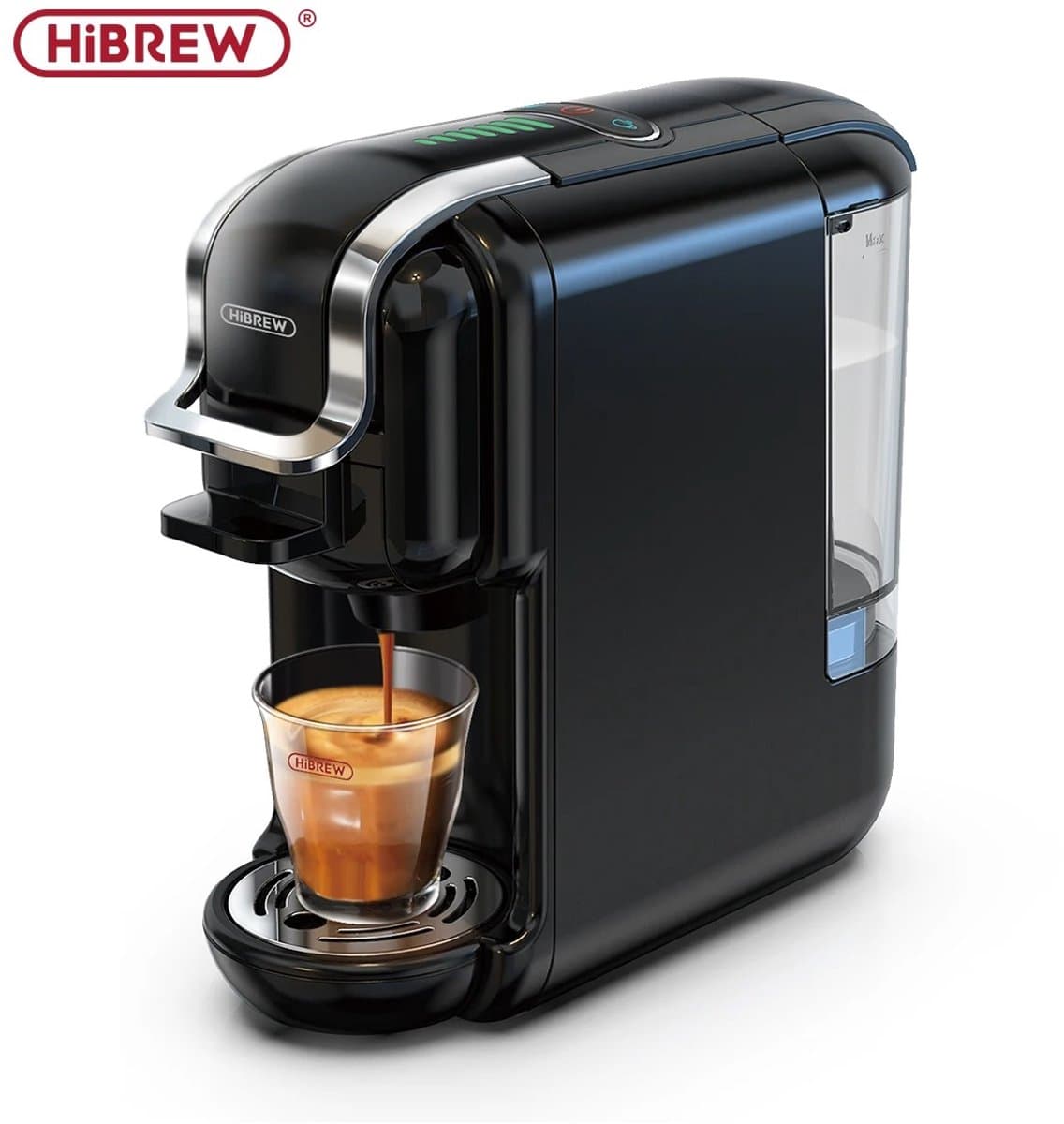 HiBREW 5-in-1 Koffiezetapparaat – Voor Nespresso®, Dolce Gusto®, ESE Pods, Kcup® & Gemalen Koffie – 20 Bar – Hot/Cold – 600ml – H2B – CE Gecertificeerd — afbeelding 1
