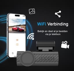 Tech Essentials® Dashcam X1 Pro - GPS WiFi APP - 3K Resolutie - Incl.64GB Micro SD-Kaart - 1.29 inch Mini Scherm - Voor Auto - Videorecorder - Camera - Full HD - Vrachtwagens — thumbnail 3