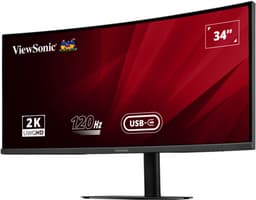 ViewSonic VA3420C - 34” UWQHD - 3440x1440 - Gebogen 1900R - IPS - 120Hz - 1ms - USB-C 100W - 2x HDMI - 1x DisplayPort - Zwart — thumbnail 5