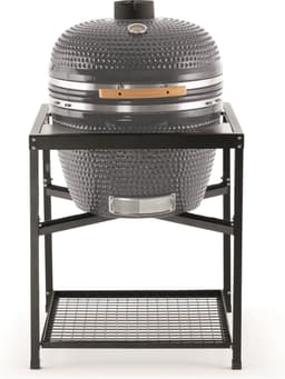 Landmann Kamado BBQ 26 inch Grijs - Tafelmodel - MLS Pizzasteen Ø57 cm - Keramische Houtskoolbarbecue - BBQ Egg - Thermometer - Grote Groepen — thumbnail 1