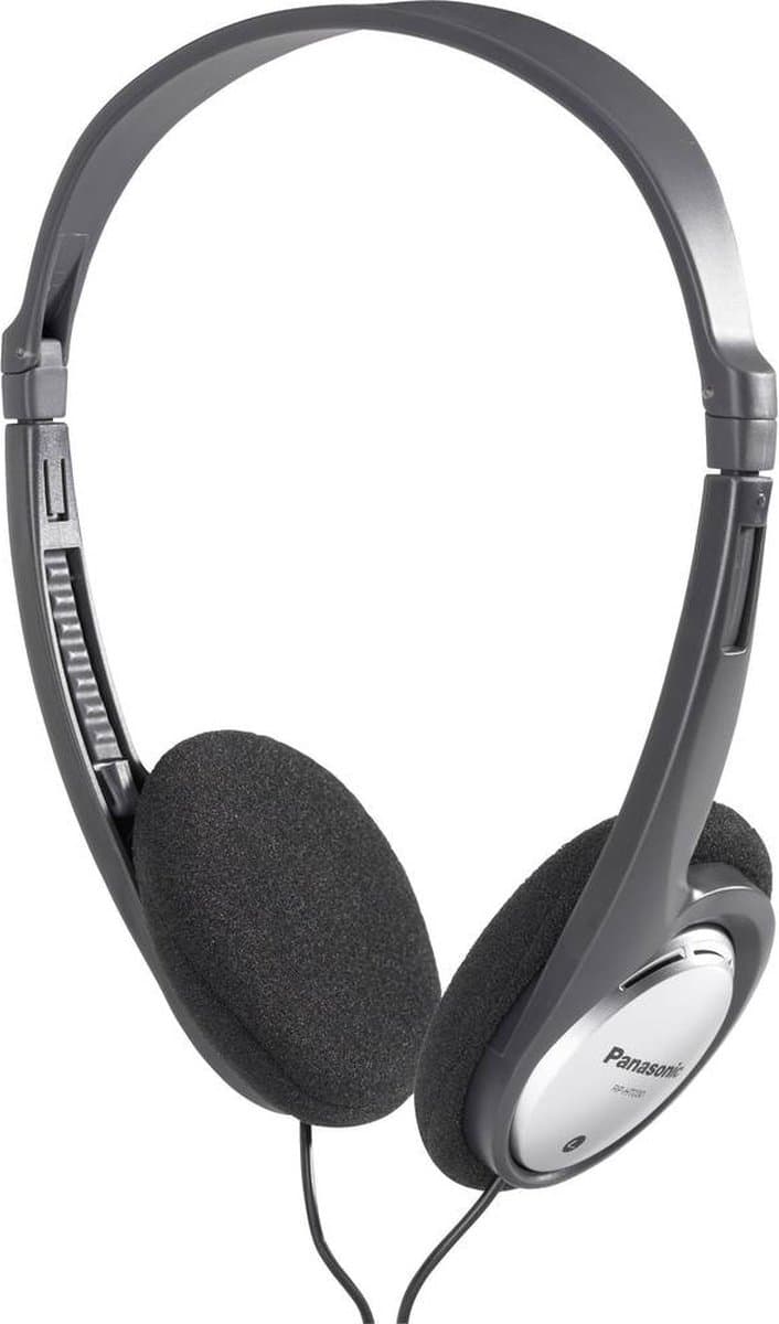 Panasonic RP-HT030 On Ear koptelefoon Kabel Zwart, Zilver Lichtgewicht — afbeelding 1