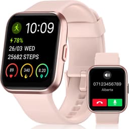 Maoo Maximize Smartwatch - Smartwatch Dames - Volledige Belfunctie - Hartslagmeter - Stappenteller - Multisport - Geschikt voor Android en iOS - Valentijn Cadeautje - Roze — thumbnail 1
