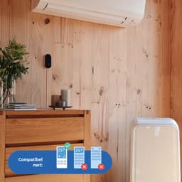 Netatmo Intelligente bediening voor airconditioning, compatibel met alle verbonden airconditioners en warmtepompen - energiebesparend - werkt met Alexa, Google Assistant, Siri - Zwart - Duo Pack — thumbnail 2