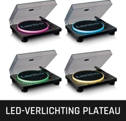 Lenco Platenspeler - Ingebouwde Speakers - Auto-stop - USB encoding - LED-verlichting- LS-50LEDBK - Zwart — thumbnail 5