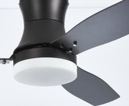 Industriële plafondventilator Lorre zwart met afstandsbediening incl. LED — thumbnail 5