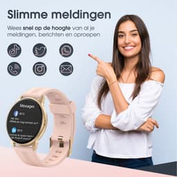 SAMMIT Smartwatch Dames Goud - Meldingen - Met Stappenteller & GPS - Iphone & Android - Smartwatch Dames — thumbnail 2