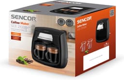 Sencor SCE 2100BK koffiezetapparaat - inclusief twee dubbelwandige koffieglazen - filterkoffie - 0,3 liter - zwart — thumbnail 5