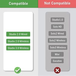 Lederen Set Oorkussens Geschikt Voor Beats Studio 2 en 3, Wired en Wireless , Vervangende Kussens Voor Hoofdtelefoon - 1 Paar — thumbnail 4