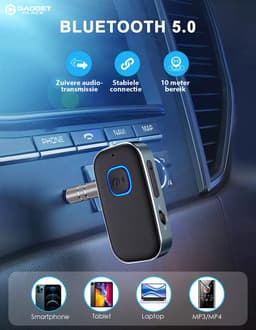 2 in 1 Bluetooth Receiver & Transmitter - BT 5.0 - 3.5MM AUX - Bluetooth Ontvanger - Handsfree Bellen - Bluetooth Audio Receiver - Bluetooth via AUX — thumbnail 3