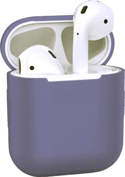 AirPods Hoesje voor Apple AirPods 1 & 2 – Blauwgrijs - Siliconen Beschermende Case — thumbnail 1
