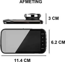 TechU™ Dashcam Voor en Achter Camera – M19 Antraciet – Dashboardcamera – Full HD 1080P – 170° Wijdhoeklens – G-sensor – Parkeermodus – Nachtvisie – Loop recording – Bewegingssensor – Incl. Achteruitrijcamera - voor auto — thumbnail 3