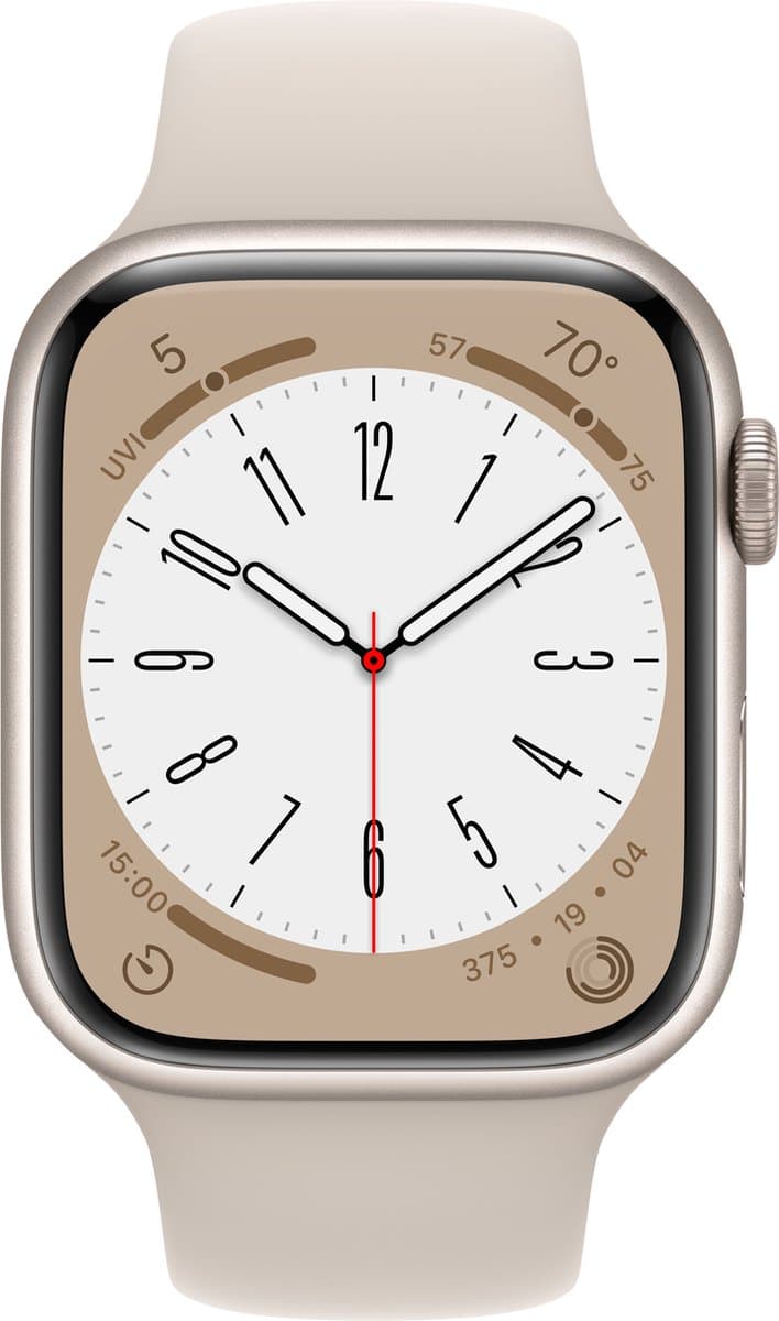 Apple Watch Series 8 - 4G - 45mm - Sterrenlicht Aluminium — afbeelding 1