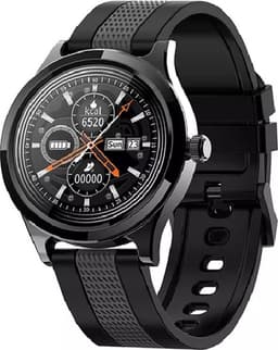 Darenci Smartwatch Majestic – Unisex Smartwatch met Touchscreen – Activity Tracker met Stappenteller, Bloeddrukmeter, Zuurstofmeter & Calorieënteller – Siliconen Band – Zwart/Grijs — thumbnail 1