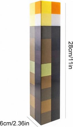 Minecraft Lamp - Minecraft Torch - Minecraft Light - Minecraft Nachtlampje - 28cm - LED - USB oplaadbaar — thumbnail 5