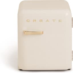 CREATE - Koelkast in retrostijl - Gebroken wit - Handvat Goud - FRIDGE RETRO 48L — thumbnail 1