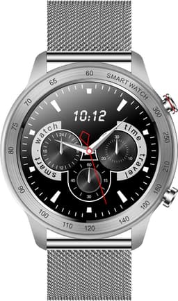 Belesy® MALIBU – Smartwatch Heren – Smartwatch Dames – Horloge – 1.3" Touchscreen – Stappenteller – Calorieteller – Hartslagmeter – Bloeddrukmeter – Zuurstofgehalte – Multi Sporten – Wijzerplaat Personaliseren – Slaapmonitor – Zilver Staal — thumbnail 3