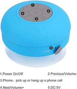 IGOODS Waterdichte Bluetooth Speaker  - met Zuignap - Ingebouwde microfoon - Bluetooth 3.0 - Badkamer & Douche Speaker - Wit — thumbnail 3