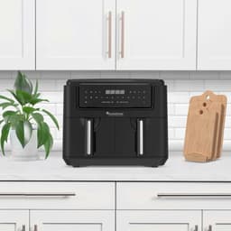 TurboTronic AF118 Dubbele Airfryer XXL - Digitale Heteluchtfriteuse - Dubbele mand - 7,6 Liter - 2x 3,8L - 12 programma's - Touchscreen - Zwart — thumbnail 3