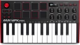 Akai Professional MPK Mini MK3 - 25 toetsen USB MIDI-keyboardcontroller met 8 verlichte drumpads, 8 knoppen, muziekproductiesoftware en Native Instruments Sound Package (NKS-integratie) — thumbnail 1
