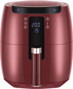 Swiss Pro+ - SP-DAF7LR - airfryer XXXL - Intelligente Heteluchtfriteuse Digitaal- 7 L - XXXL - New Model 2026 - GRATIS Recepten Boek - Touchscreen - TURBO Opwarmen - Rood - 7 liter — thumbnail 2