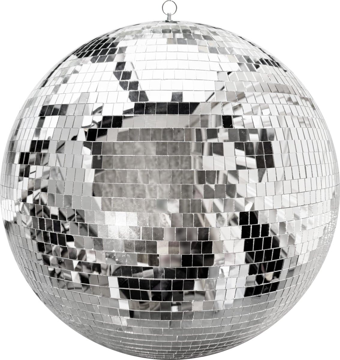 KIMU® Discobal zonder Motor Ø 50 cm Professioneel - Discobol Groot Zilver Spiegeltjes 10x10mm - Spiegelbol Disco Bal Bol - Feest Feestje Discolamp Decoratie Space Glitters Festival — afbeelding 1