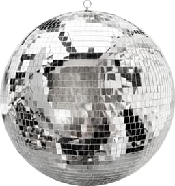 KIMU® Discobal zonder Motor Ø 50 cm Professioneel - Discobol Groot Zilver Spiegeltjes 10x10mm - Spiegelbol Disco Bal Bol - Feest Feestje Discolamp Decoratie Space Glitters Festival — thumbnail 1