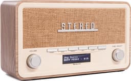 Denver DAB Radio - Retro Radio - Bluetooth - DAB+/ FM - Dimbaar - Batterijen & Netstroom - DAB18LW — thumbnail 1