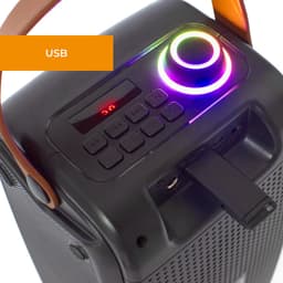 Denver Bluetooth Speaker Draadloos - Lichteffecten - Muziek Box - AUX - TWS Pairing - BTV230 - Zwart — thumbnail 5