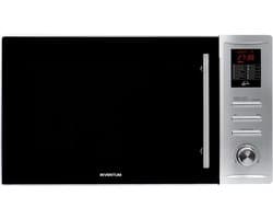 Inventum MN325CS - Vrijstaande combimagnetron - Heteluchtoven - Grill - 32 liter - 1000 watt - 10 kookprogramma's - RVS/Zwart