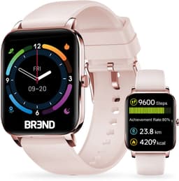 Smartwatch voor Dames en Heren - Stappenteller, Bloeddrukmeter en Hartslagmeter - Sporthorloge - Spatwaterdicht – Roze - BREND BR-2223 — thumbnail 1
