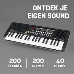 Áengus Keyboard Piano Keyboard Kind met 37 toetsen - Aanslaggevoelige Toetsen - USB-C MIDI - Zwart — thumbnail 5