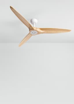 CREATE - Plafondventilator 40W stil Ø152 cm 100% hout - Wit / Licht hout - Geen licht - WIND CENTURY — thumbnail 3