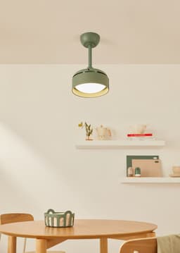 CREATE - Stille plafondventilator met intrekbare bladen (Ø55cm) - Met licht LED - Met Afstandsbediening - 6 snelheden - Programmeerbaar -WIND CLEAR LAMP — thumbnail 4