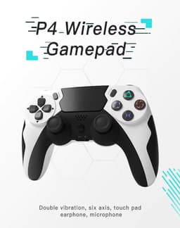NexZone - Ps4 Controller - Draadloos - geschikt voor PS3 & PS4 - Game Controller - Wit — thumbnail 4