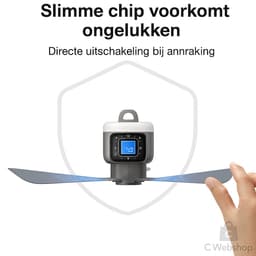 Draagbare Ventilator – Tent Ventilator – 12000mAh – 3 Snelheden – LED Licht – Afstandsbediening — thumbnail 4