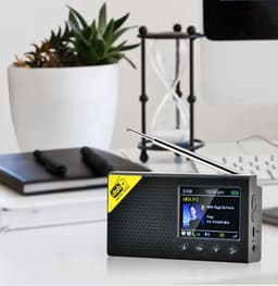 Ikello Draagbare DAB+/FM radio met Bluetooth en oplaadbare batterij - Zwart — thumbnail 3