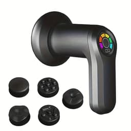 Oplaadbaar gezichtsmassagepistool, ondersteunt USB-opladen, geschikt voor gebruik na het sporten, zwart en 6 intensiteitsniveaus instelbaar. — thumbnail 1