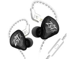 KZ ZST X - In-Ear Monitors - IEM - Muziek & Gaming Oortjes - Oordoppen - Verwisselbare Kabel - Hybride Drivers - Ergonomisch Design – Zwart