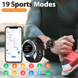 Manike C21 Smartwatch – 1,39 inch HD Display - Bluetooth Bellen - Hartslag & Bloeddrukmeting - SpO₂ - Slaaptracking - Multisport - IP68 Waterdicht - 7 Dagen Batterij - Android & iOS Compatibel - Stappenteller - Sporthorloge - Activity Tracker — thumbnail 2
