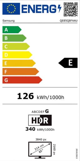 Samsung QE85Q8F - Televisie - 85 inch - 4K Ultra HD - Smart TV - HDR ondersteuning - QLED - Tizen - 2025 - Benelux model - Smart TV — thumbnail 2
