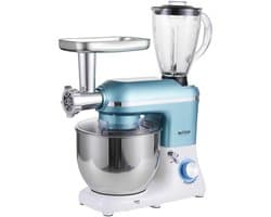 1300W 5-in-1 Keukenmachine – Multifunctionele Stand Mixer, Vleesmolen, Blender & Sapmachine – 6 Snelheden